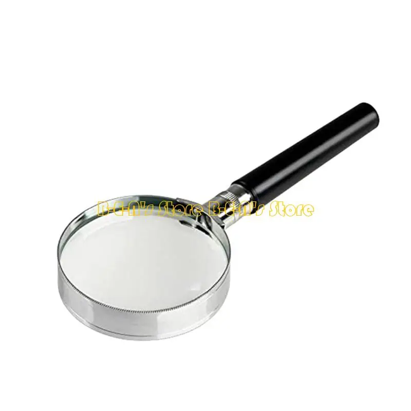 Y1AD Handheld Magnifier Glass Lens Nonslip Handle 50mm 60mm 75mm 90mm 100mm Size Easy To Carry Glass