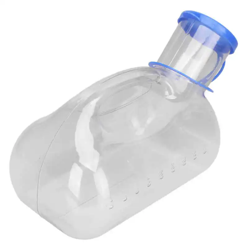 1000ML Portable Men Urinal with Lid Transparent Plastic Urine Container for Elderly Disabler Travelers e