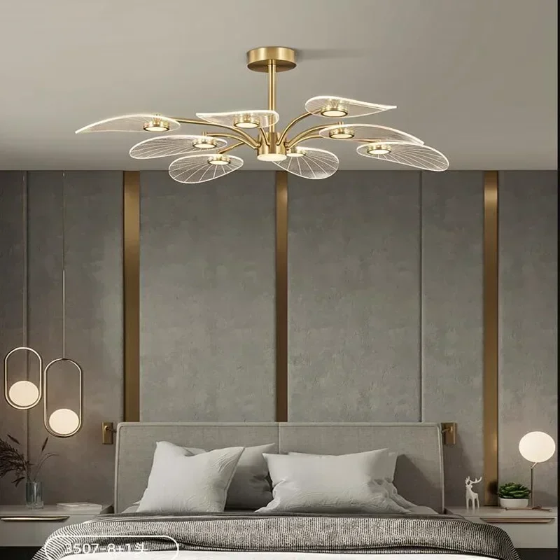 Living Room Ceiling Chandelier Modern Interior Decoration Study Bedroom Pendant Light Dining Room Kitchen  Led Chandelier Lamp