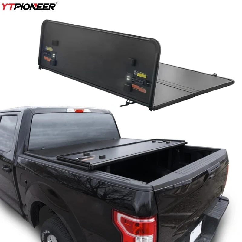 

Pickup 5.8ft Aluminum Hard Tonneau Cover Lid Truck Tri Fold Bed Covers For 2020 2022 2023 GMC Sierra 1500 2500hd Denali