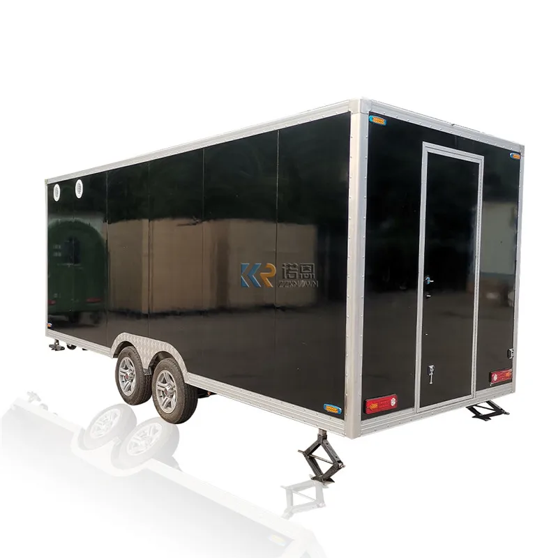 Persegi bentuk jalan roda besar ponsel cepat makanan kios keranjang BBQ katering truk Trailer untuk dijual