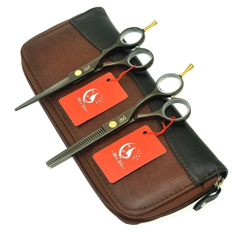 

5.5" Hair Scissors Set Japan 440c Steel Barber Scissors Hair Cutting Thinning Scissors Salon Hair Shears Styling Tijeras A0016A