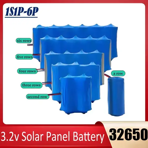 New Solar Lamp Battery 3.2V 32650 Large Capacity Lithium Iron Battery Solar Street Lamp Floodlight Battery with Protection Panel