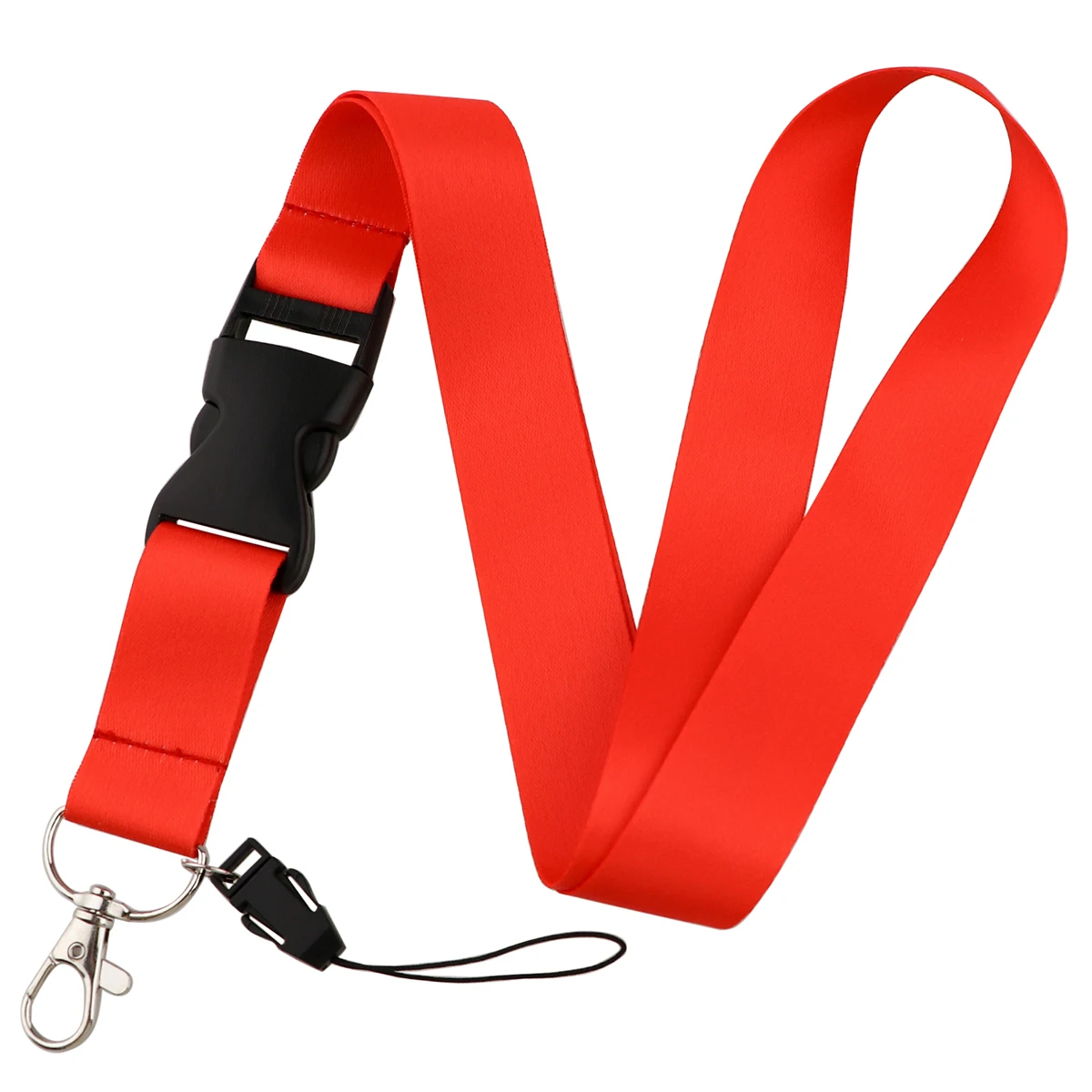 Pure Color Keychain Neck Strap Phone Charm Straps ID Card Holder Lanyard for Keys DIY Hanging Rope Keyrings Accessories Gifts