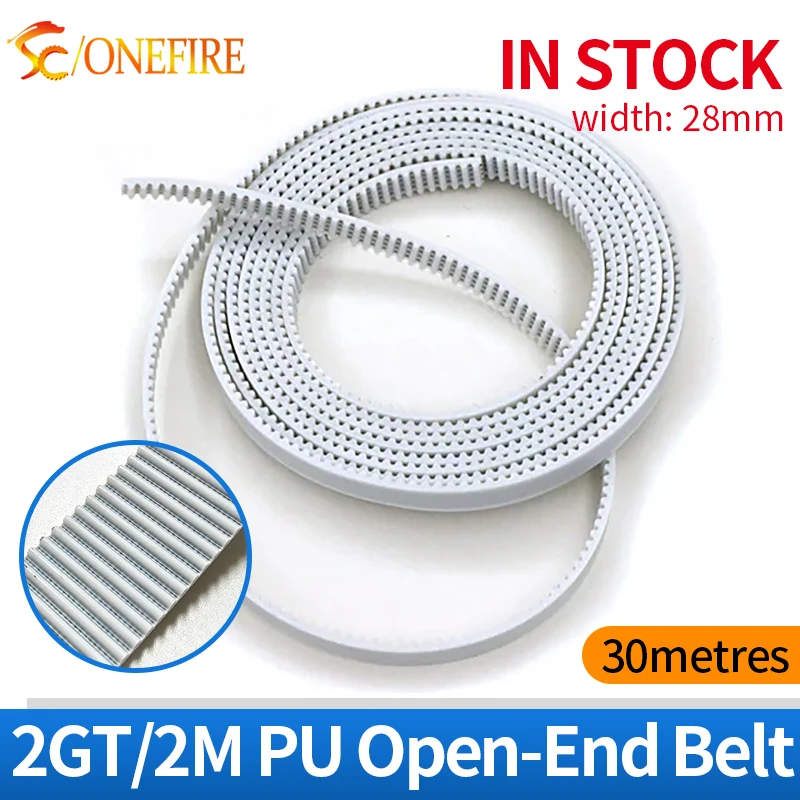 

30metres/Lot PU GT2 28mm open belt Polyurethane Steel core 2GT 28mm for 3d printer Accessories