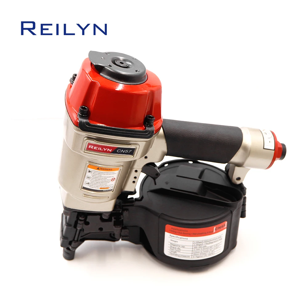 Imagem -02 - Reilyn Cn57 Cn70 Cn80 Cn90b Bobina Pneumática Nailer Air Nailer Pistola de Pregos para Móveis Roof Sheathing Pallet Making