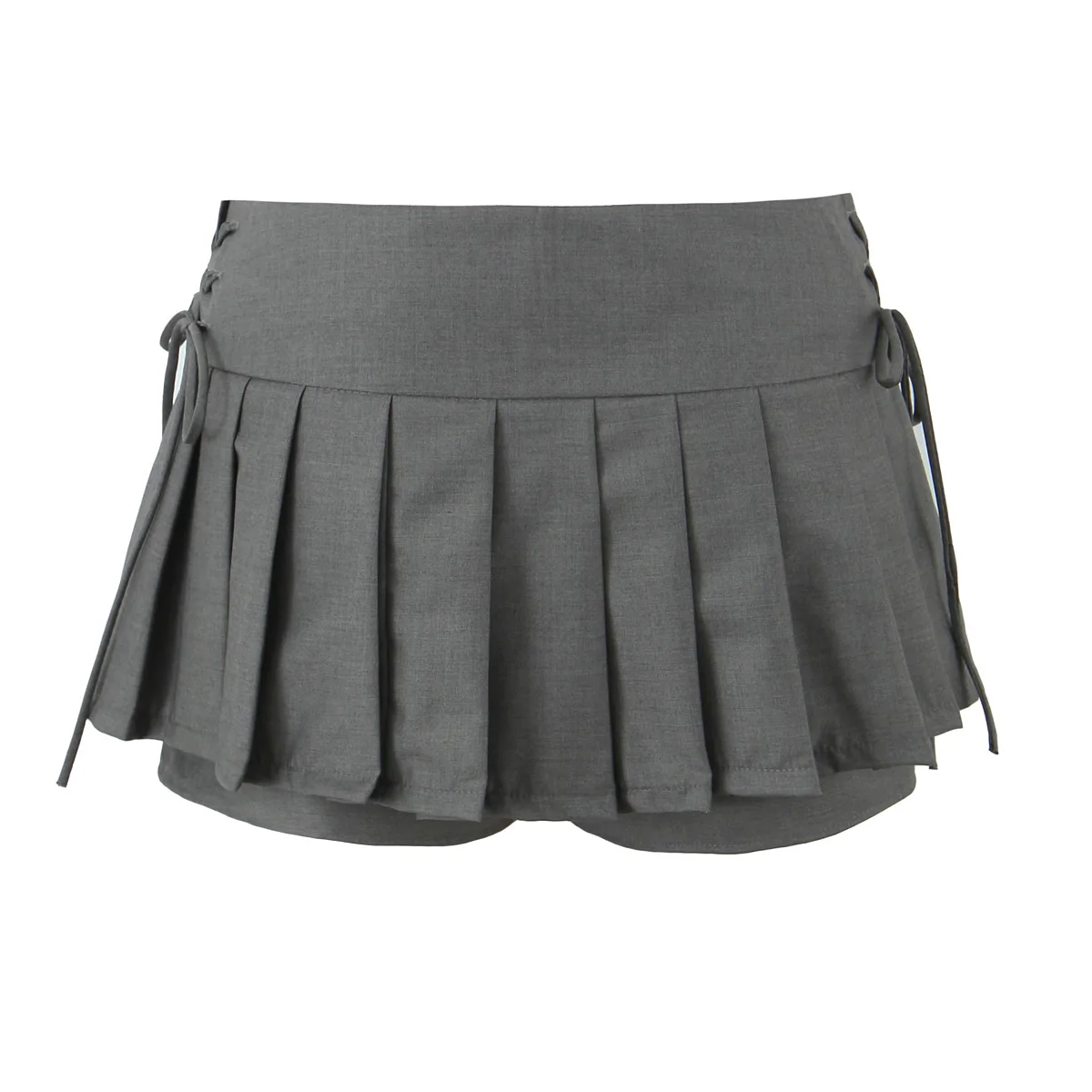 ummer clothes women 2024 korean fashion pleated skirts for woman tennis skirt mini black side lace up kawaii skirts with shorts