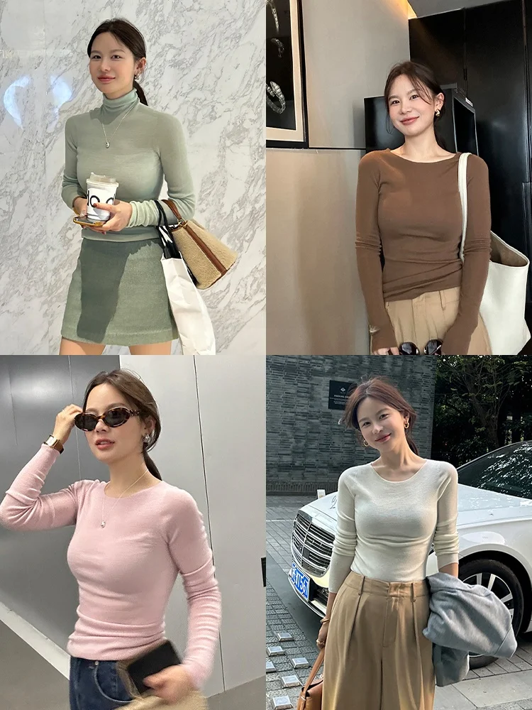 

WXLSTUDIO Разноцветный базовый слой 20S Янцзи Пряжа 8 Игольчатый остров Прецизионный интегрированный вязаный свитер Sl