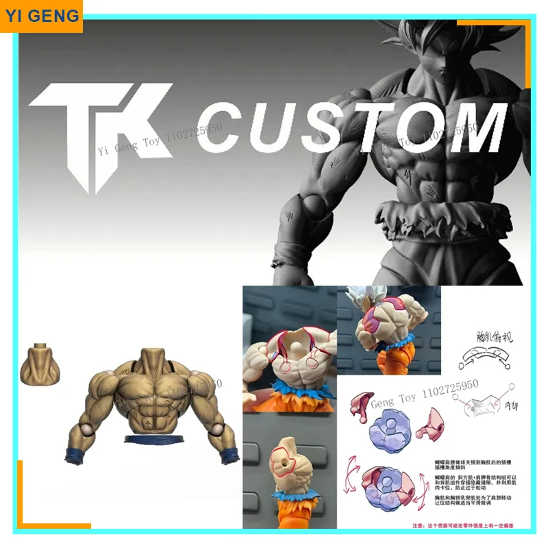 

Tk Custom Dragon Ball Shf Ultra Instinct Son Goku Upper Torso Muscles Accessories Kit Goku Anime Action Figure Toy Birthday Gift