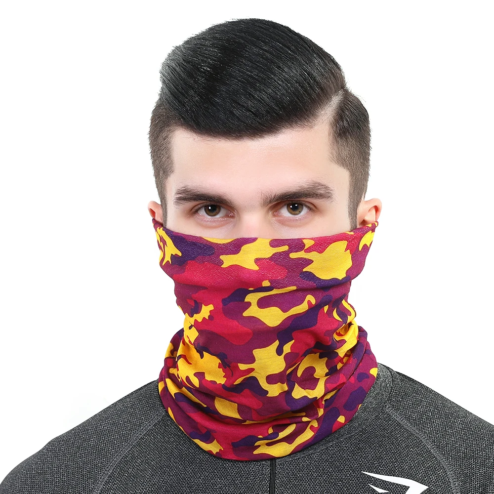 Bufanda de cabeza de camuflaje para hombres y mujeres, Bandanas de ciclismo, protección solar de verano, pasamontañas, escudo facial