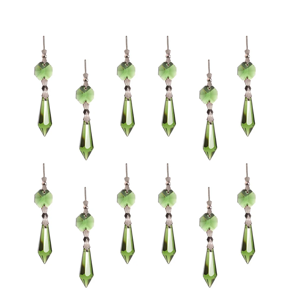 

20pcs Octagon Bead Hangings Clear Crystal Prisms For Chandelier Curtain Window Suncatcher Decor Diy Hanging Ornaments