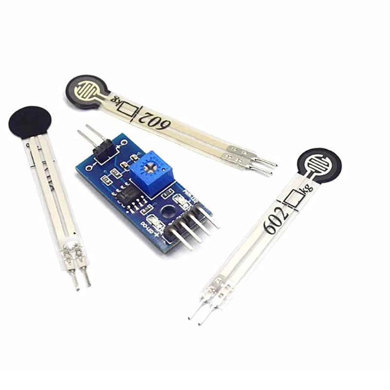 โมดูลเมมเบรนต้านทานโหลดเซลล์เซนเซอร์วัดความดันแบบอนาล็อกแรงยืดหยุ่น FSR402 4มม. 5มม. 7มม. 110มม. สำหรับ Arduino