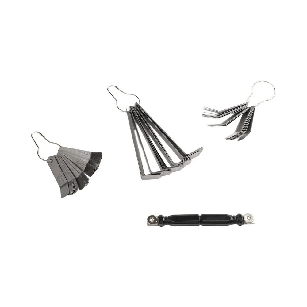 4-Piece Steel Feeler Gauge Kit Featuring Grinding Head Design for Accurate Gap Measurement in Valve Adjustment Workflows