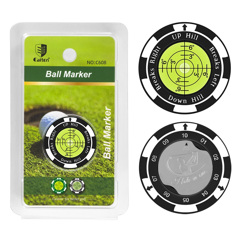 Caiton High-Precision Golf Marker – Magnetic Clip, Green Reading Aid – Improve Putting Skills – Great Gift for Golf Enthusiasts