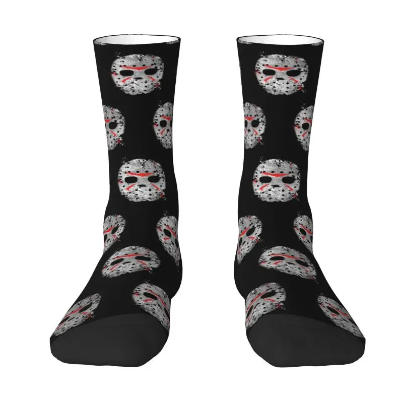 

Funny Print Horror Movie Character Killer Socks for Women Men Stretch Summer Autumn Winter Halloween Film Crew Socks