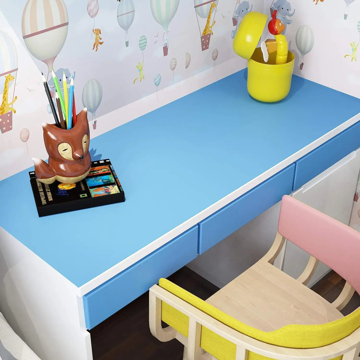 Matte Solid Color Wallpaper Self-Adhesive Vinyl Wallpaper Waterproof Wall Stickers Decorative Film Contact Paper Kitchen Home De