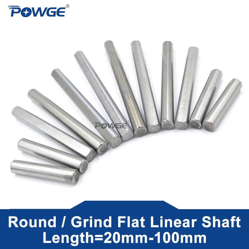 POWGE VORON kevinakasam 45 # GCR15 kształt stalowy pręt D okrągły wał liniowy Grind długość płaska = 10mm-99mm średnica 3/5mm drukarka 3D