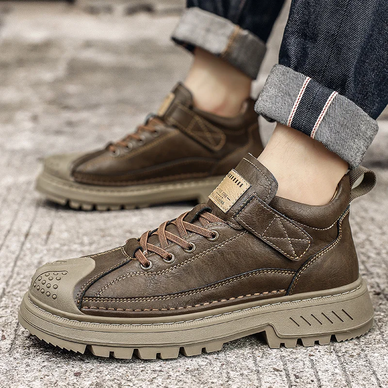 

Casual men's shoes Trendy Autumn and Winter versatile styles Daily outdoor leisure street Adult quality Classic Black boots New
