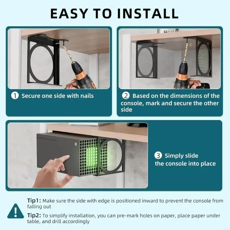 

Эффективные органайзеры под настольной подставкой, кронштейн для хранения, держатель для консолей, сохраняет ваше игровое в