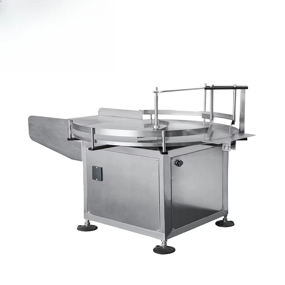 Desktop automatic circular rotating plastic glass bottle descrambler bottle sorting turntable feeder
