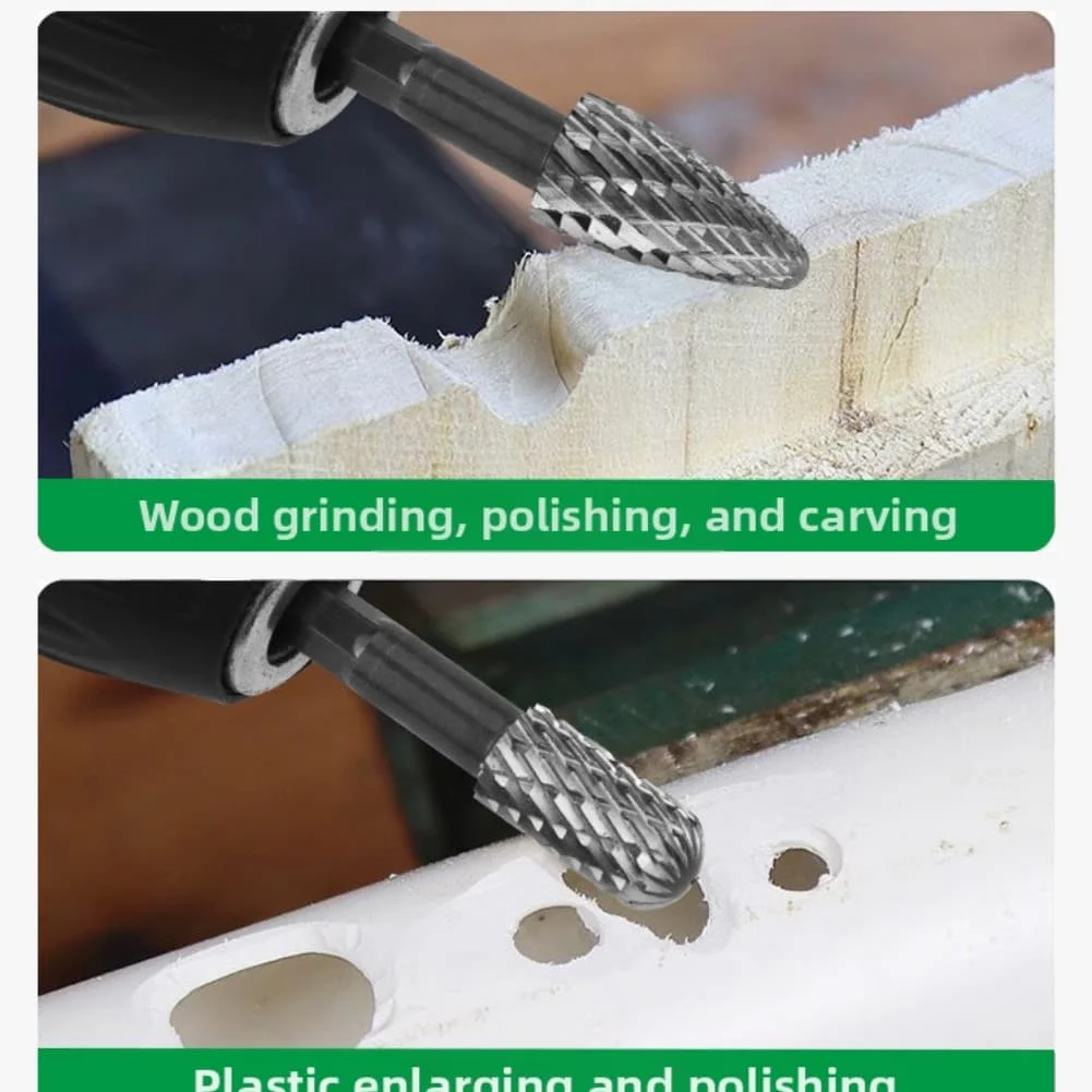 Versatile Rotary Burr Set For Metal, Wood & Plastic - Durabled & Efficient Milling Carving Bit Tools For Metal
