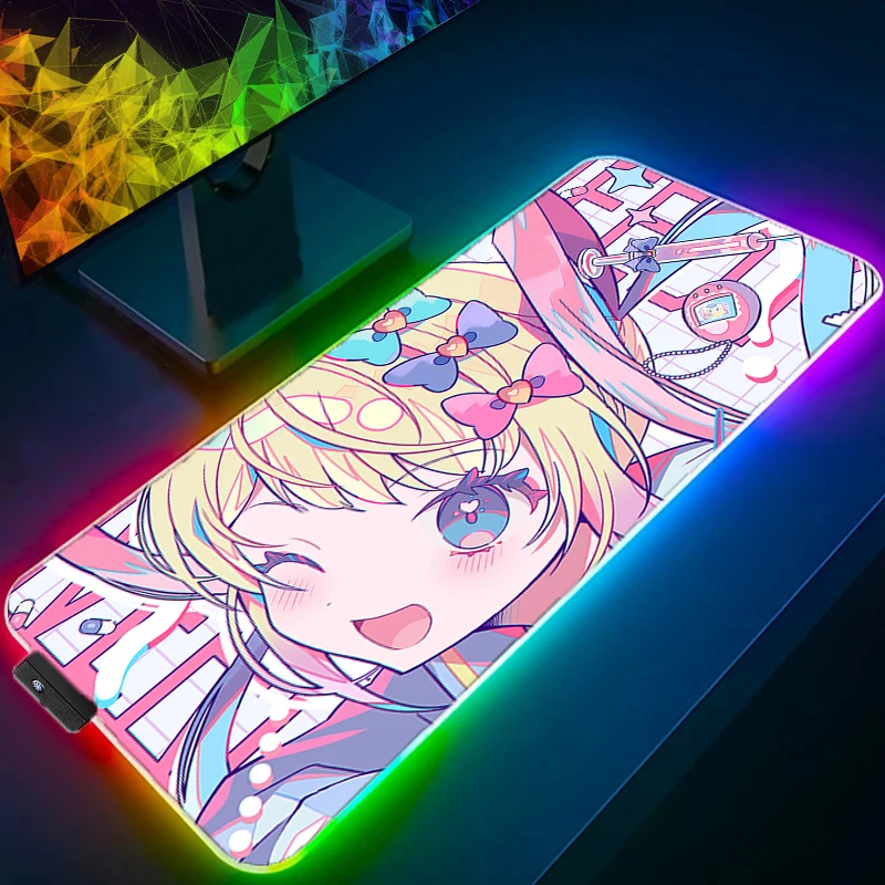 

RGB LED N-NEEDY GIRL OVERDOSE Gaming Mouse Pad Multi Size Table Keyboard Pad Mousepad Computer Play Mat Rubber Mausepad Desk Mat