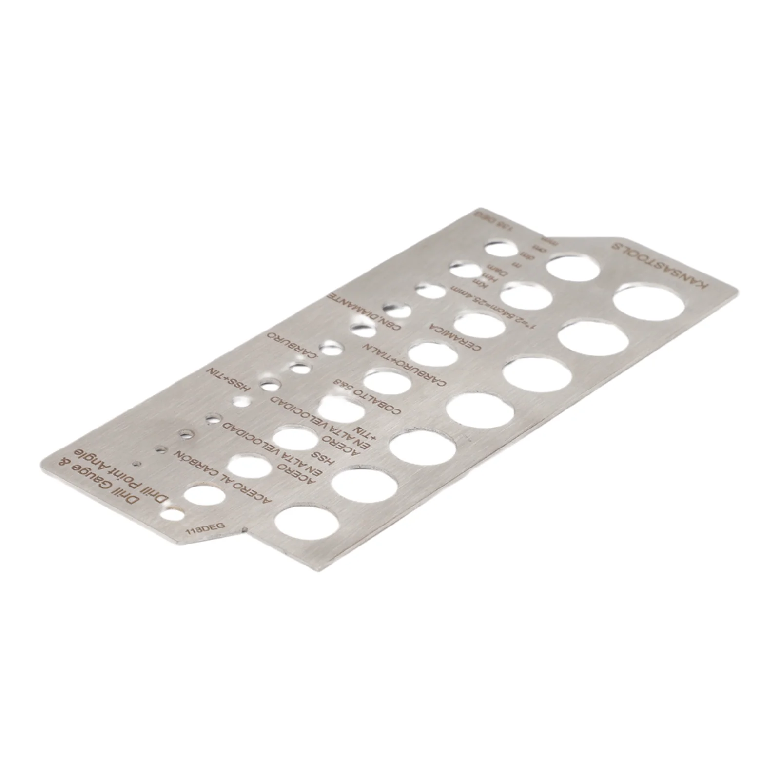 30 Hole Drill Gauge Ruler Metal Ruler Metric Drill Gauge Drill Gauge 1 16 To 1 2 Inch 118 Notches 30 Hole Measurement