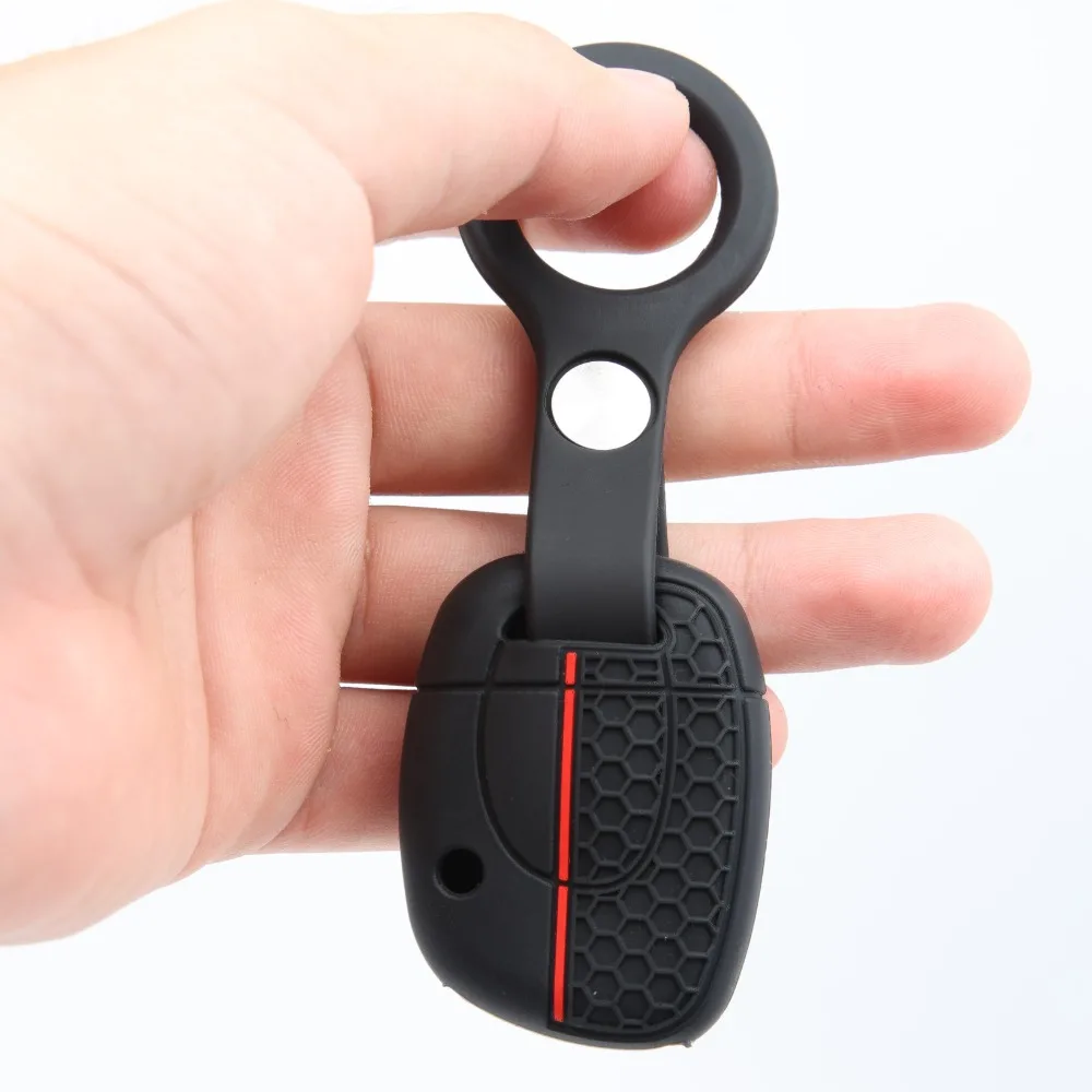 Protective Silicone Key Cover For Renault Twingo Clio Kangoo Master with finger holder Soft Touch Secure Grip Daily Protection