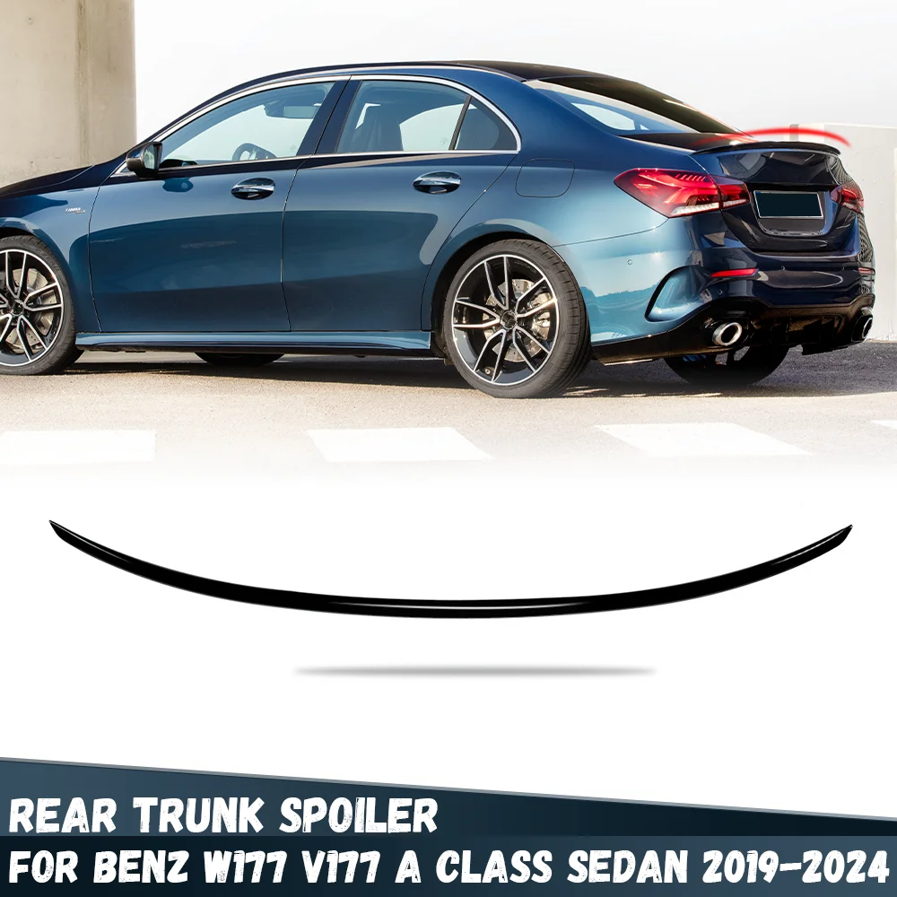 Tampa traseira do tronco Asas do spoiler do carro, Acessórios de ajuste exterior, Mercedes Benz W177, V177, Classe A, Sedan, A180, A200, A35, 2019-2021