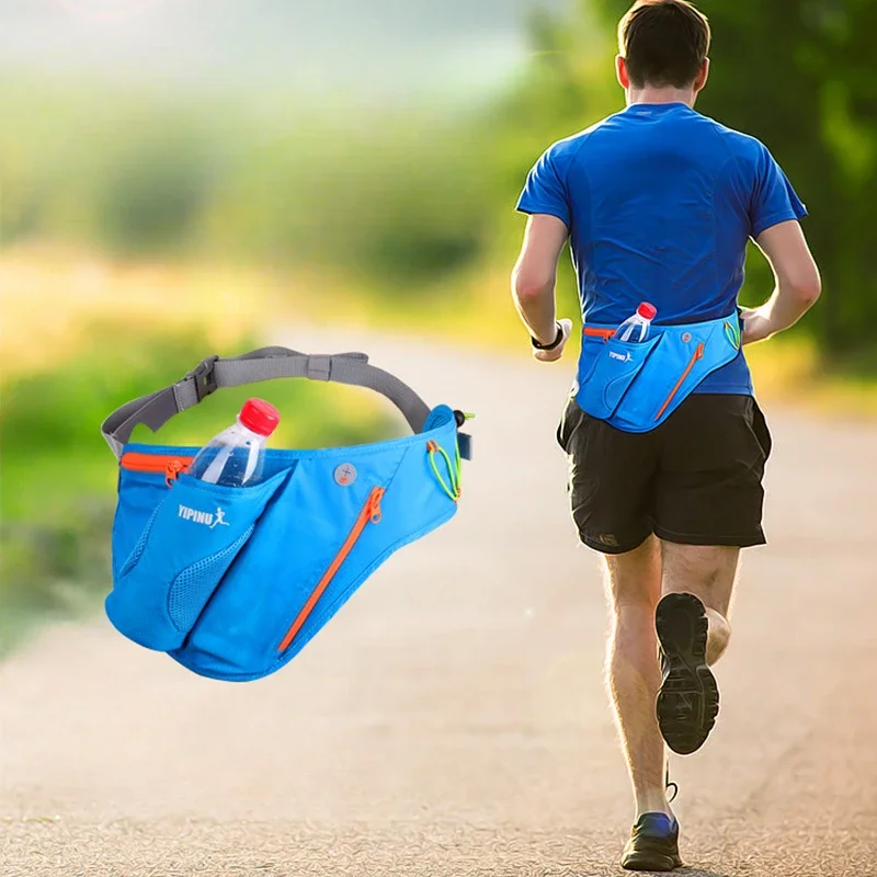 Bolsa para correr, riñonera deportiva, riñonera Unisex, funda de bolsillo para teléfono móvil, gimnasio, ciclismo, senderismo, caminar con bolsas para botellas de agua