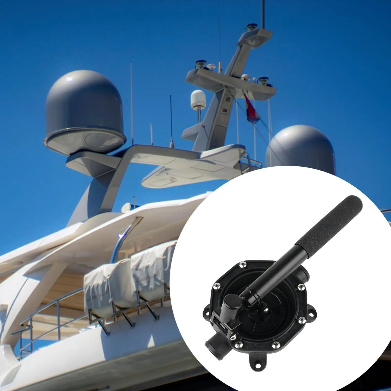 

Marine Water Pump Wear Resistant Manual Hand Bilge Pump Leak Resistant Engineering PP for Boats Kayaks Canoes