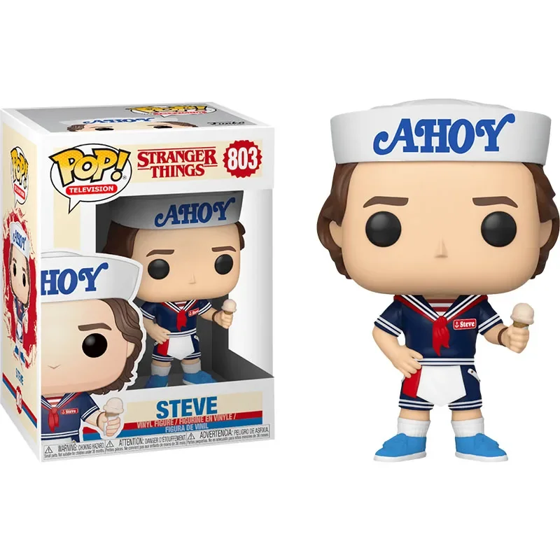 Funko Pop Stranger figuras de acción de juguete Eleven 803 Steve con colección de cosas de helado figura de acción regalos de edición limitada