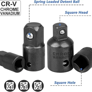 Socket -Konvertieradapter und Reduktionssatz, Impact -Antrieb, Reparaturwerkzeuge, 1/2 bis 3/8, 3/8 bis 1/4, 3/4 bis 1/2, 4PCS 8 Hauptverkaufsschockreparatur -Kit - №4