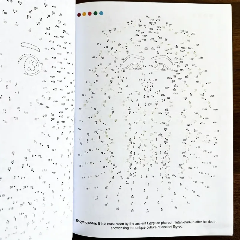 Zeichnen für Kinder durch Verbinden von Linien, Zeichnen von Punkten und Verbinden von Linien, lustiges Aktivitätsbuch, Stiftkontrolltraining, 48 Farbseiten