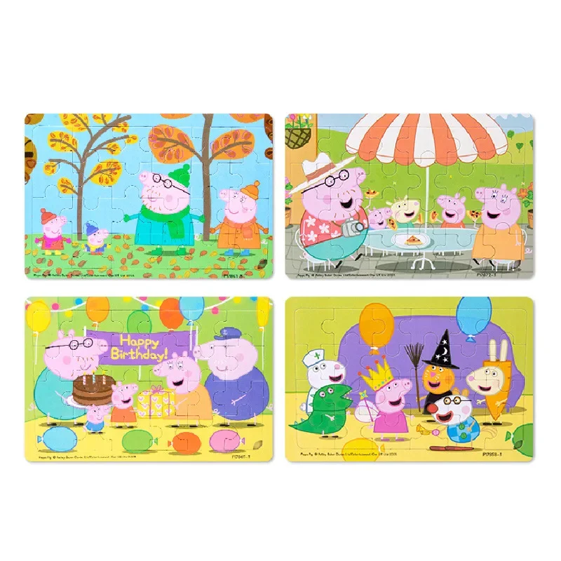 Peppa Pig Children's Puzzle Paper Baby 2-3 Years Old Early Education, Intelligence Development, Enlightenment, Assembled Toys