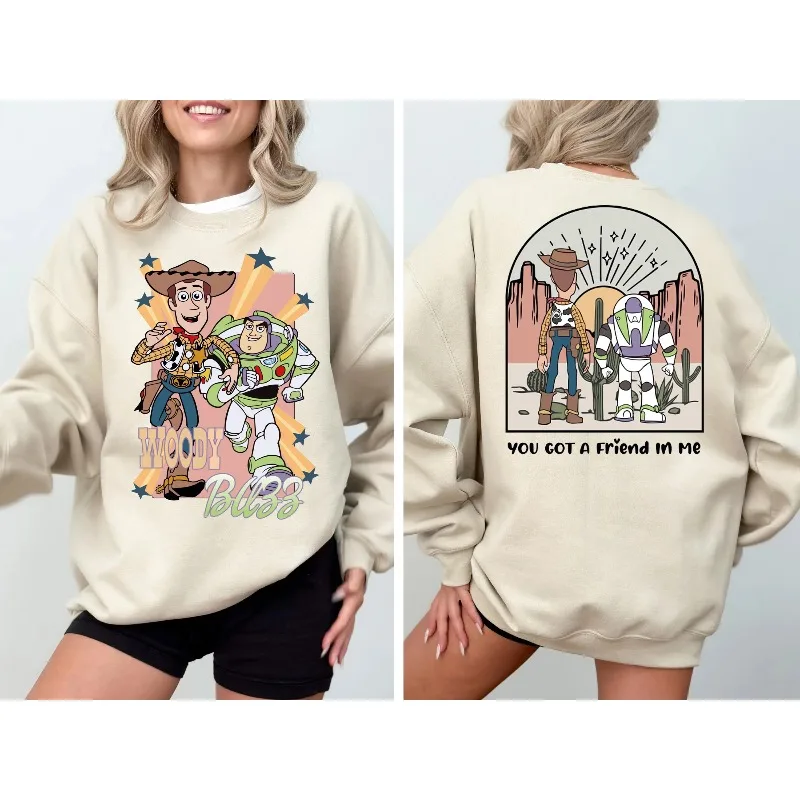 ملابس ديزني وودي آند باز لايت يير الرياضية النسائية للخريف والشتاء أزياء غير رسمية جديدة للرجال والنساء ملابس الشارع