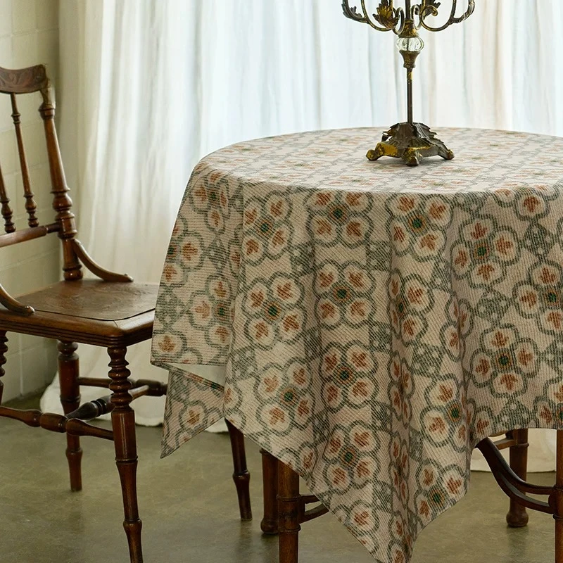 Retro premium waterproof restaurant dining table cloth easy to take care of atmosphere desk coffee table cover cloth