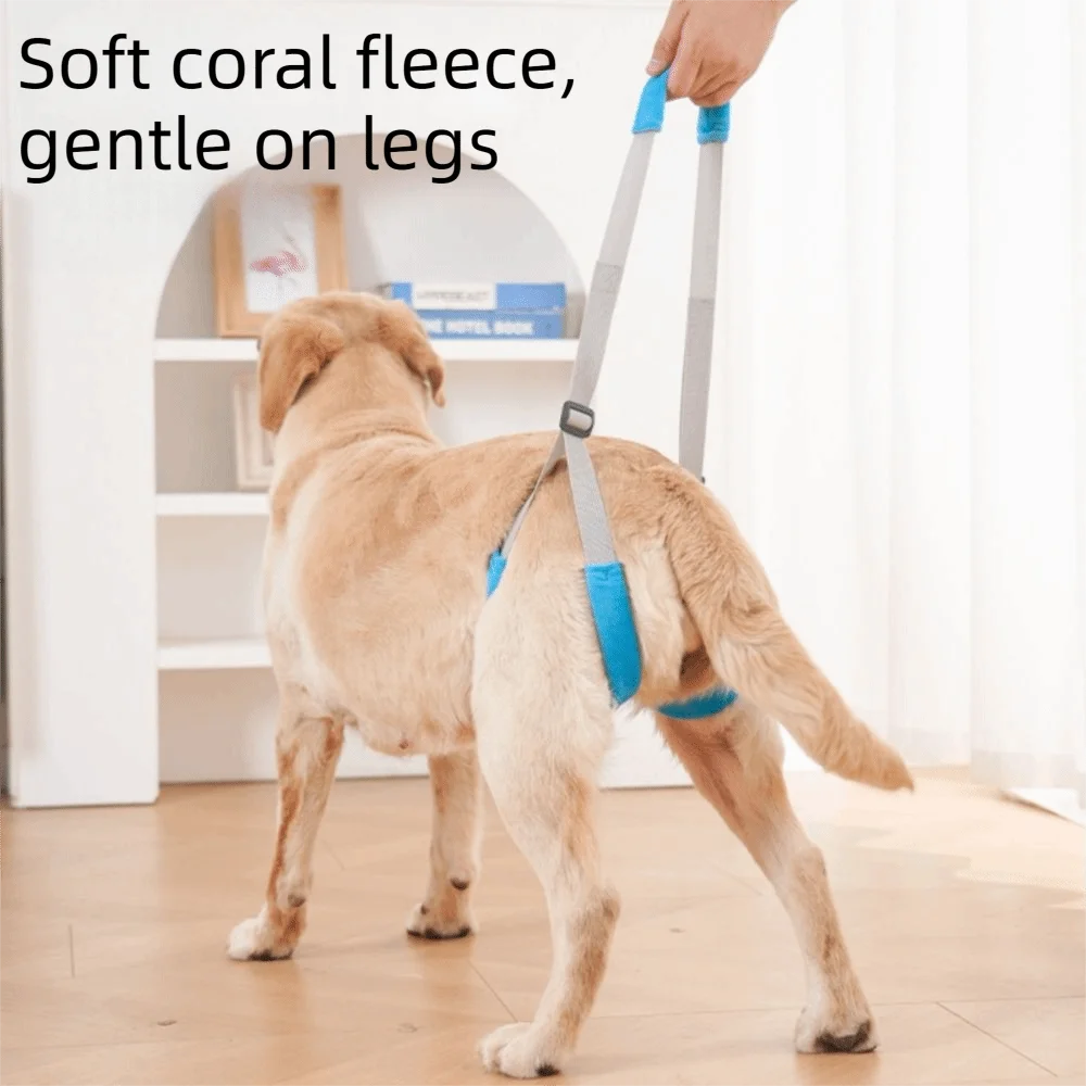 Soft Handle Dog Lift Harness Non-Slip Adjustable Straps Pet Mobility Aid Assistant Convenient To Wear Pet Rear Leg Support Strap