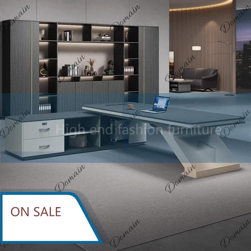 DF I Stand Corner Executive Desk Storage Corner Adjustable Study Executive Desk Portable Computer Mesa Escriotorio Office Furnit