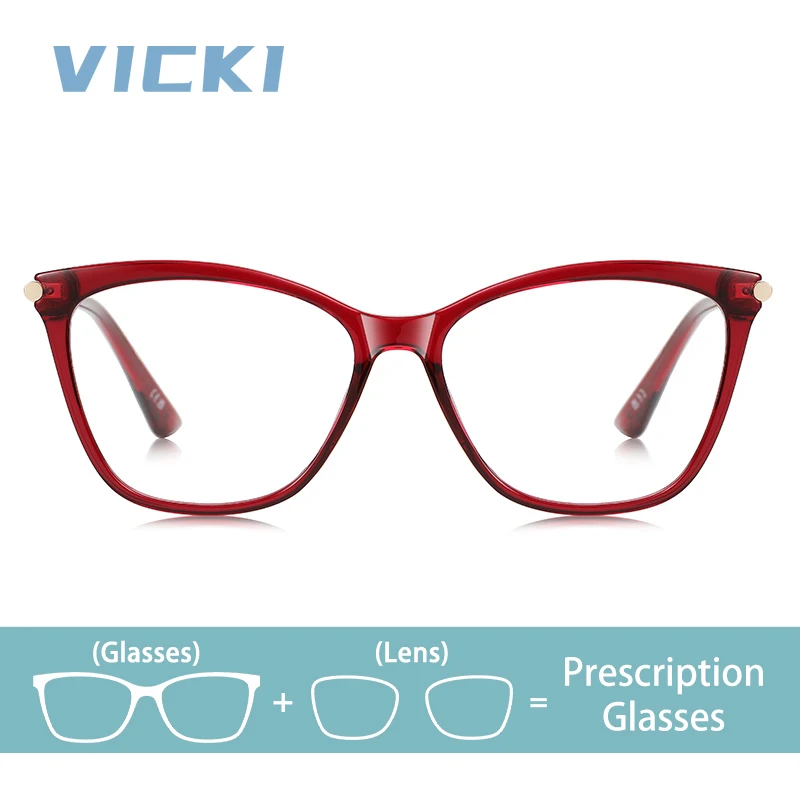 

VICKI Женские модные классические очки в стиле ретро, фотохромные очки с защитой от синего света, персонализируемые мультифокальные очки по рецепту LS211