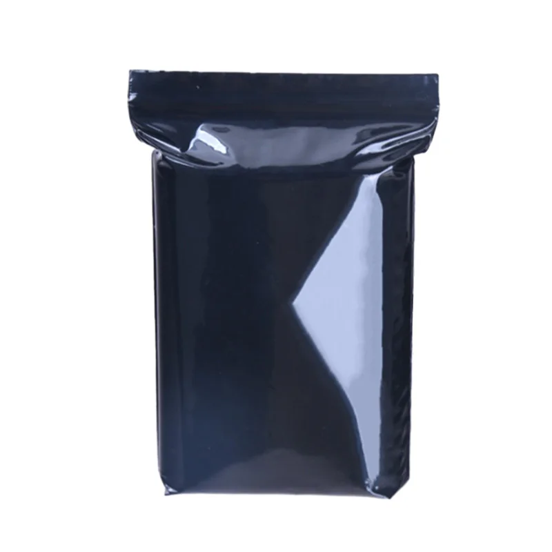 Black Ziplock Plastic Bag Heavy Duty Zipper Lock Reclosable Plastic Bags Suitable for Coffee Beans