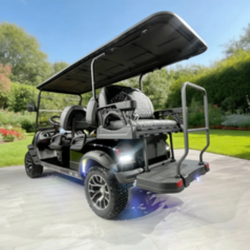 

Электрический гольф-кар с литиевой батареей 60В/120Ач, прочный, оптом/в розницу, с мягким сиденьем, 14-дюймовыми внедорожными шинами и светодиодной лентой