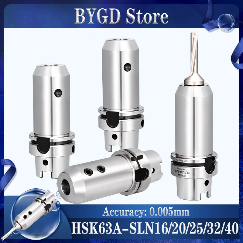 HSK HSKA63 HSK63A SLN Tool holder SLN16 SLN20 SLN25 SLN32 SLN40 Side Fixed SP WC U-drill tool holder bracket tool collet