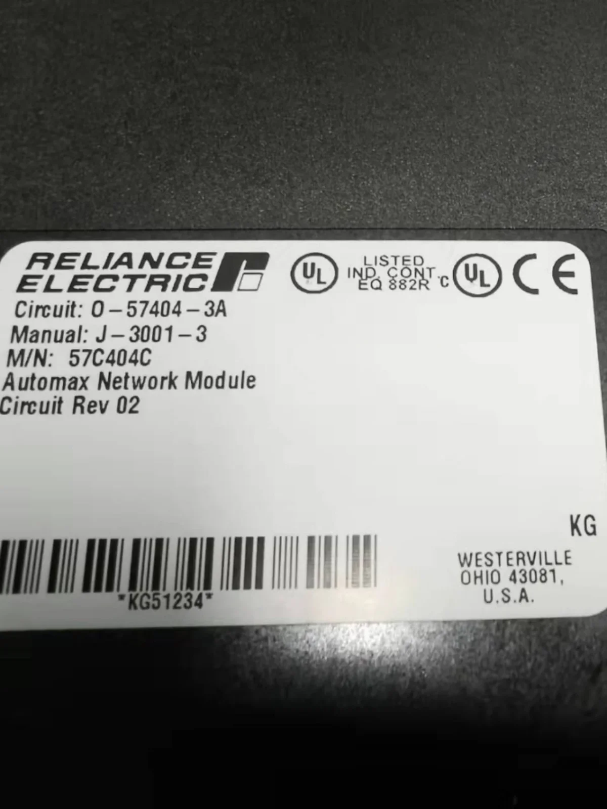RELIANCE ELECTRIC Ryan Card 57C404C Original Spot Bargaining