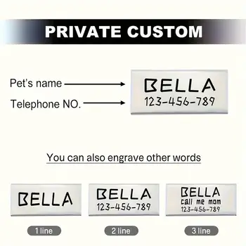 個人化反光貓項圈 安全脫扣貓項圈 附鈴鐺 快速釋放 ID 銘牌項鍊 免費刻字 10 best sales 可脫卸貓項圈 - №4