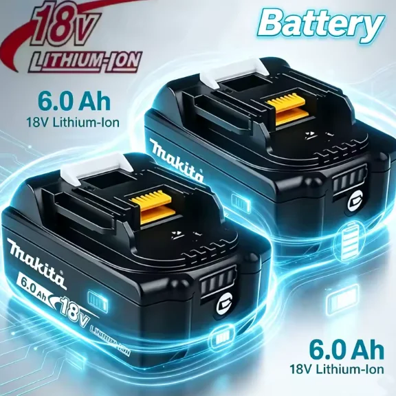 ++Makita 6Ah for Makita 18V Battery BL1840 BL1830B BL1850B BL1850 BL1860 BL1815 Replacement Lithium Battery—Super battery life