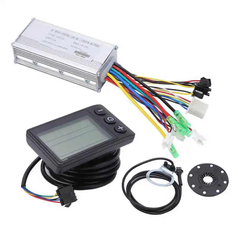 FOR Electric Bike Motor Controller 22A Common Controller 36V/48V with LCD S866/GD01/GD06 Panel Thumb Throttle for 500W Motor