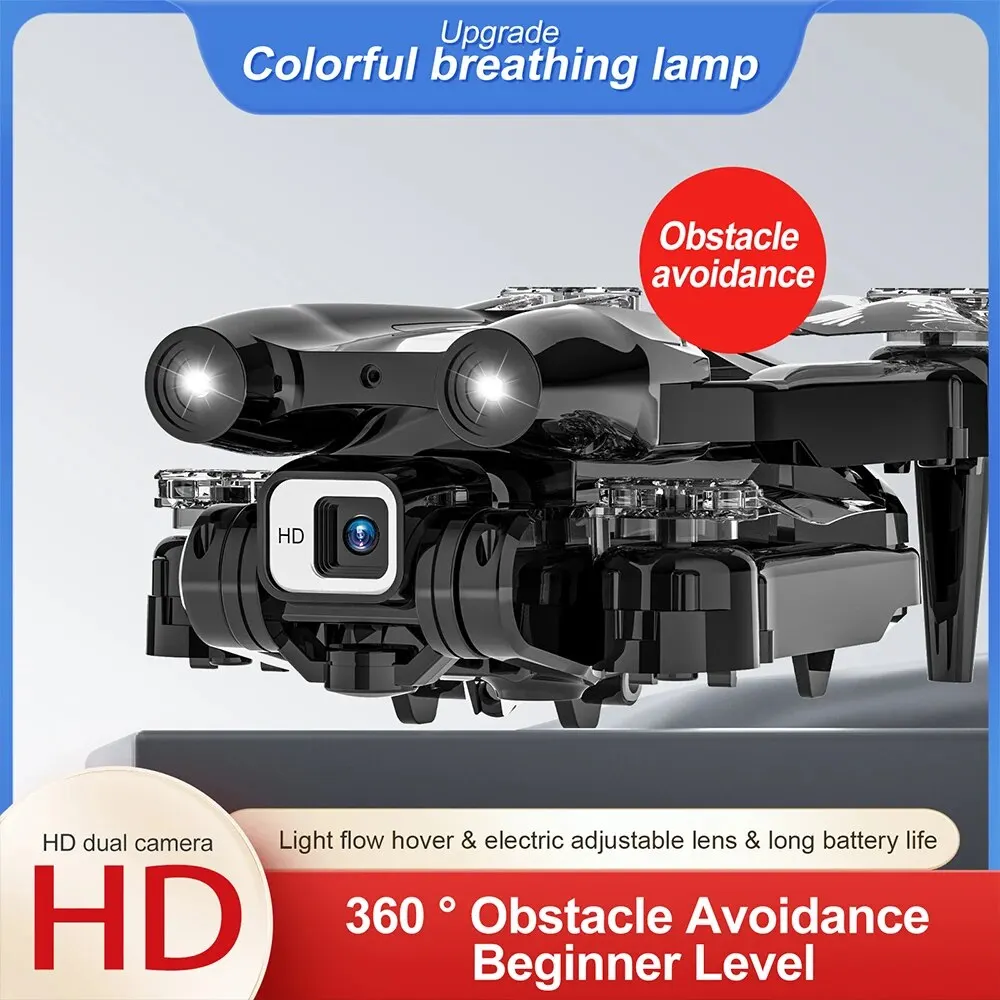 YT163 Drone HD Dual Camera 360°Obstacle Avoidance Light Flow Hover Electric Adjustable Colorful Breathing Lamp RC Quadcopter