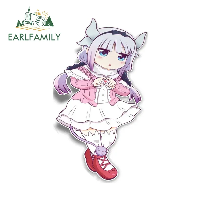 EARLFAMILY 13cm X 7.5cm For Cute Anime Girl Car Accessoires Stickers Surfboard Motorcycle Vinyl Car Wrap Decal Kawaii Campervan