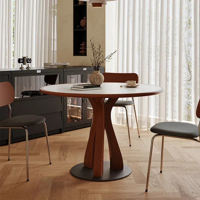 Round Dining Table Mager Design Luxe Ceramic Kitchen Furniture Dining Room Designer Coffee Round Room Luxury Esstisch Sedentary